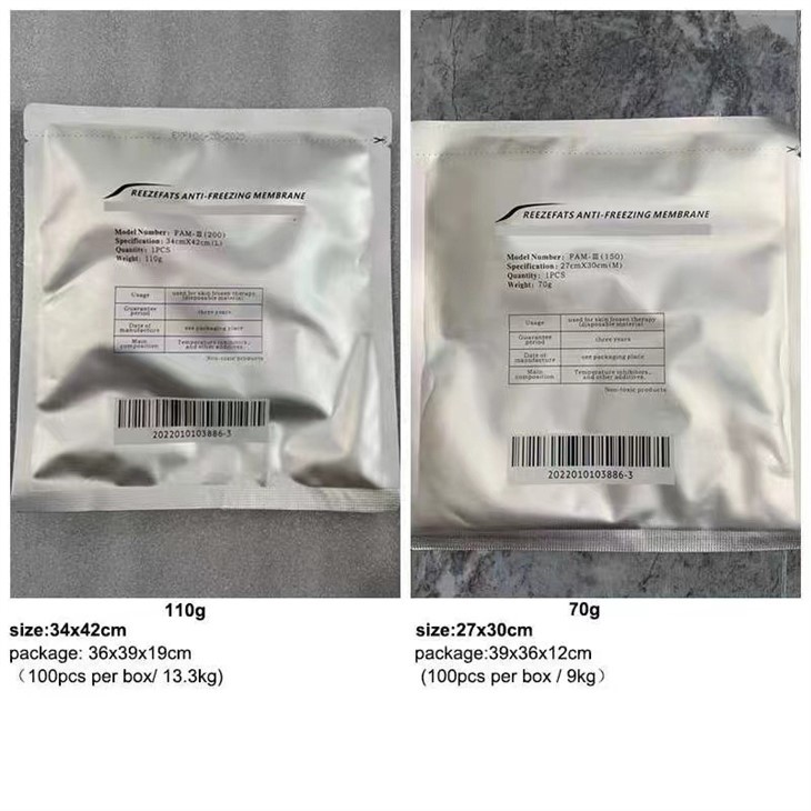 110g 34*42cm + 70g 27*30cm Cryolipolyse Cryoskin Cryo Antifreeze Membrane
