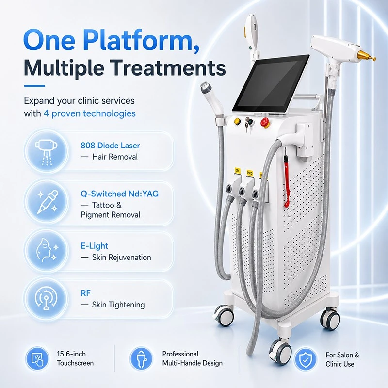 MNLT 4-in-1 Multi-Functional Aesthetic Workstation (Diode Laser + Pico + IPL + RF) high quality